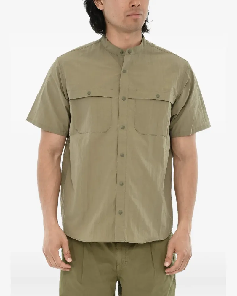 Woolrich short-sleeve band-collar shirt - Grün Grün