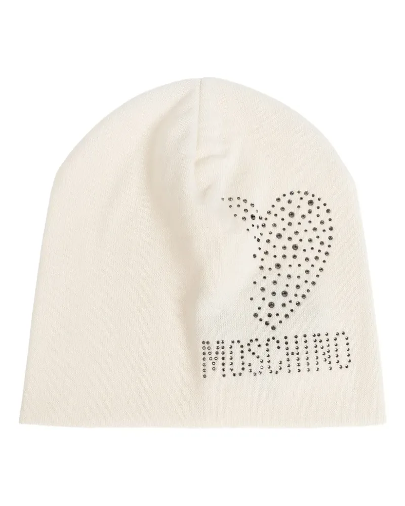 Moschino Beanie mit Pailletten - Nude Nude