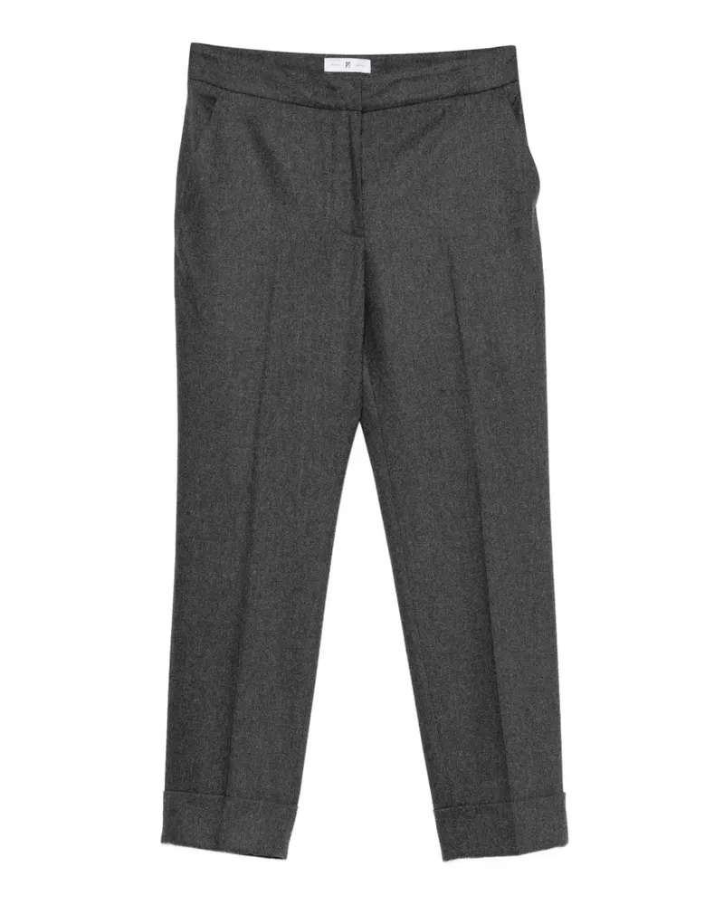 PT TORINO pressed-crease turn-up trousers - Grau Grau