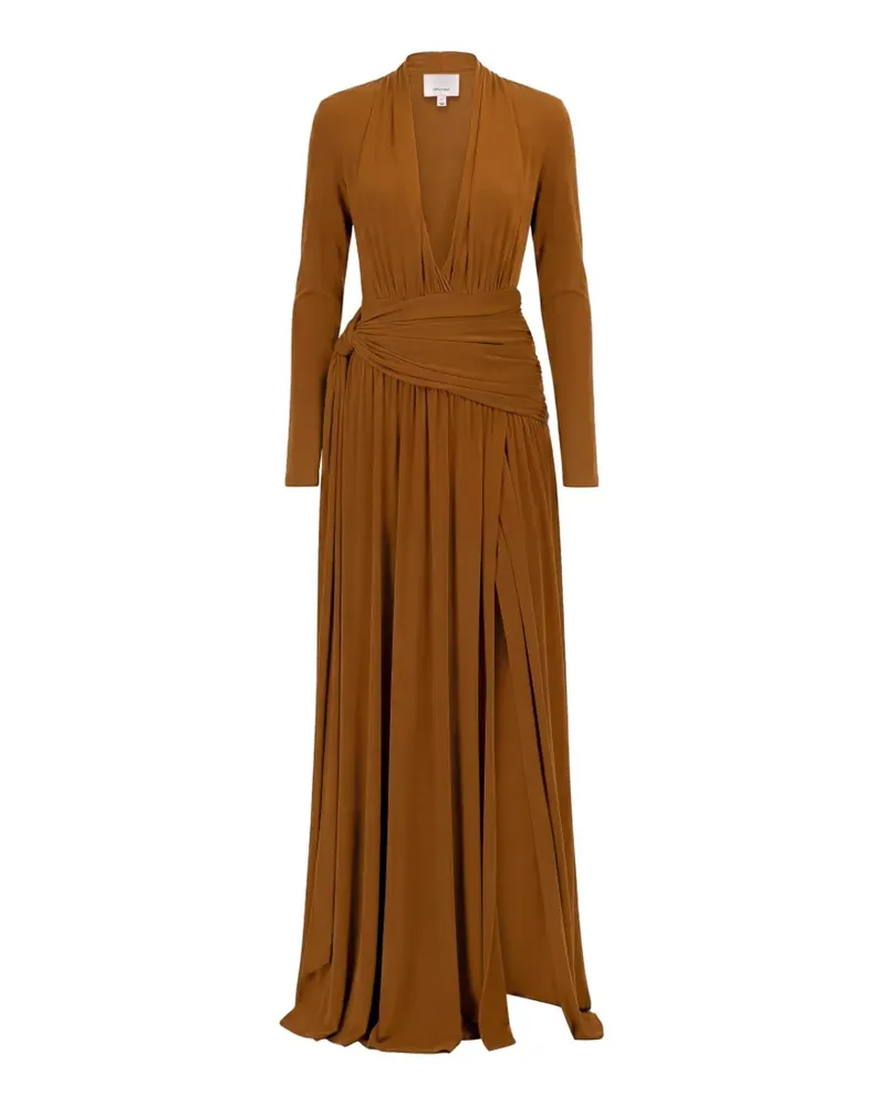 Cinq à Sept Zaviana Kleid mit geknoteter Taille - Braun Braun