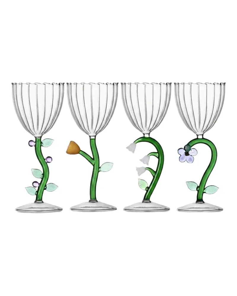 Ichendorf Milano Botanica Flower Weingläser (4er-Set) - Grün Grün