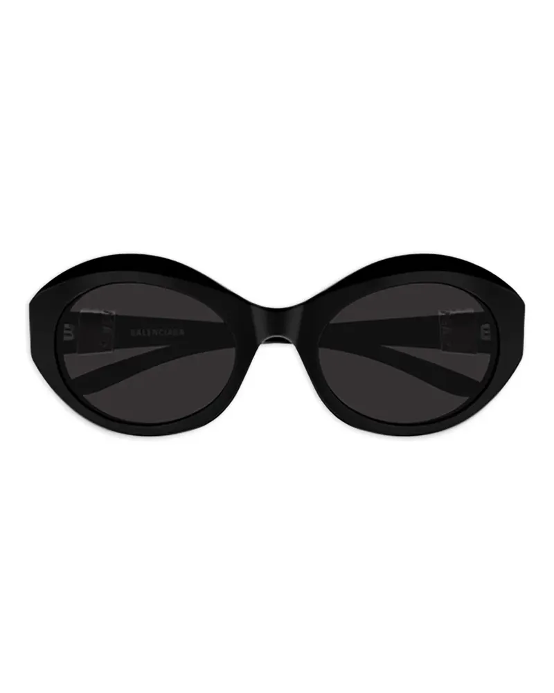 Balenciaga Sonnenbrille mit ovalem Gestell - Schwarz Schwarz