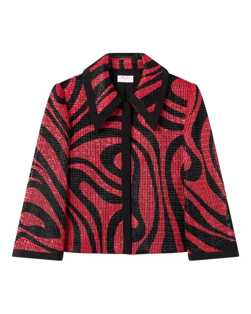 Emilio Pucci printed raffia net jacket - Rot Rot