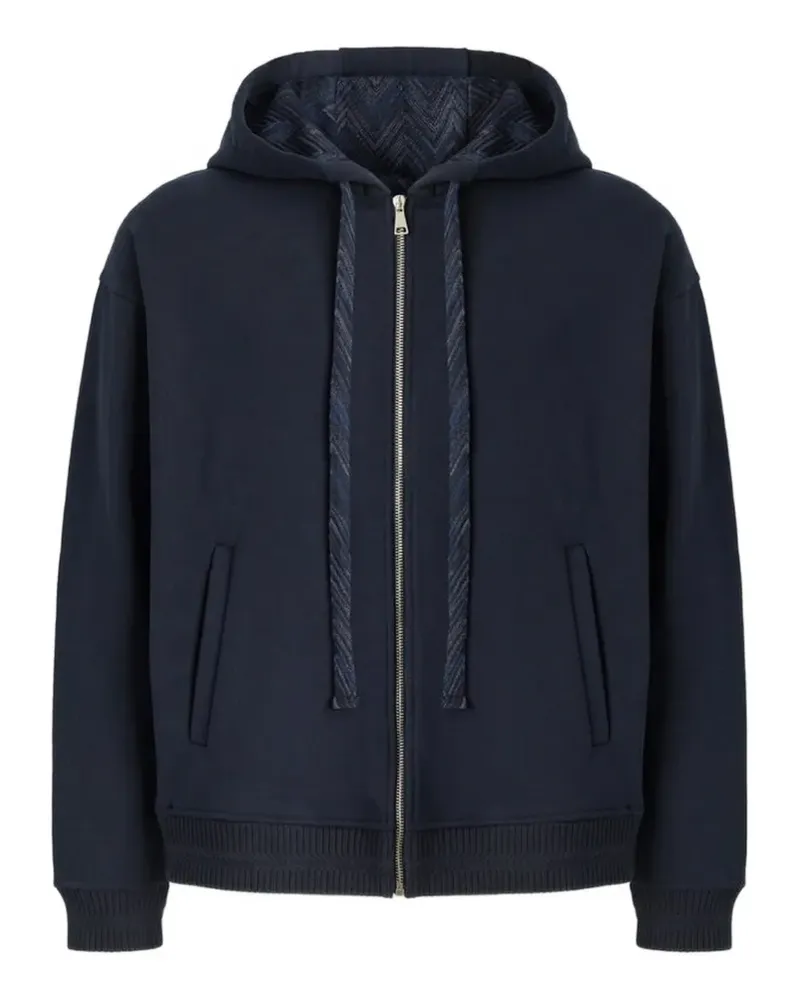 Missoni Kapuzenjacke mit Zickzack-Futter - Blau Blau