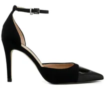 Stiletto-Pumps mit Lackbesatz - Schwarz