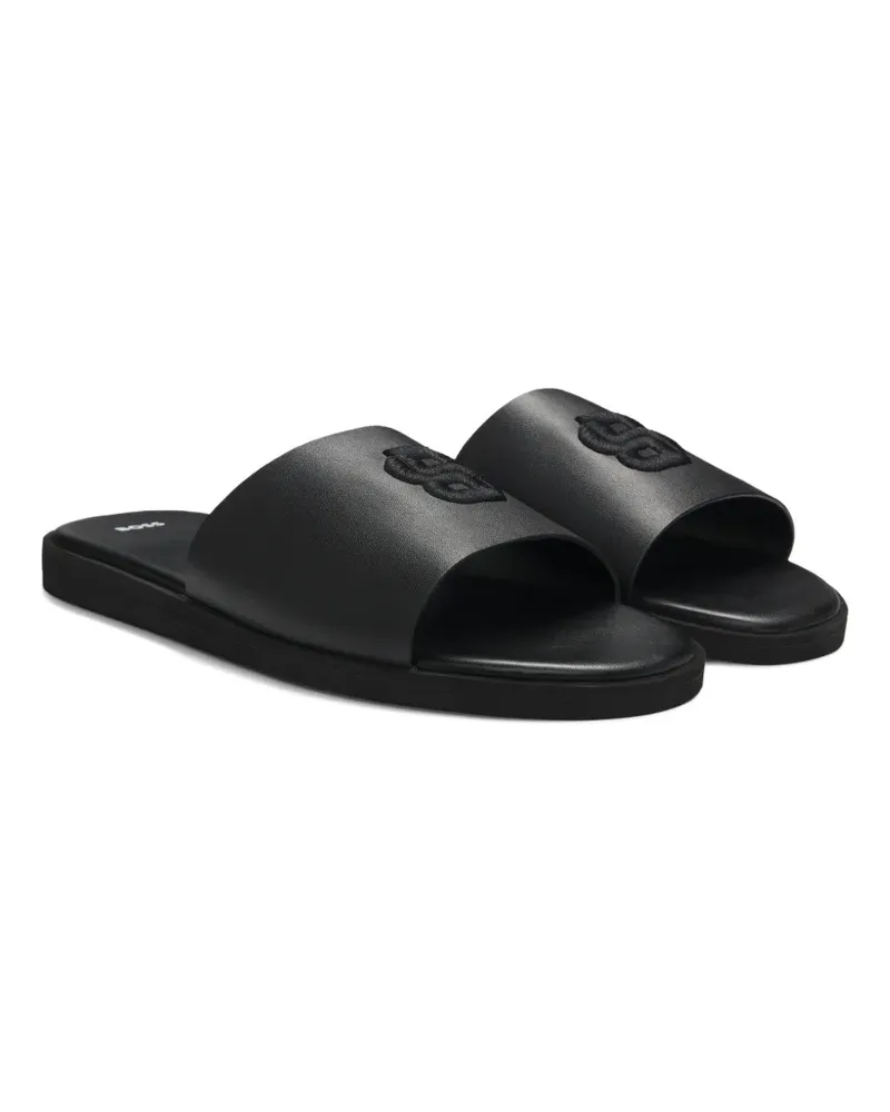 HUGO BOSS Sandalen mit Prägung - Schwarz Schwarz