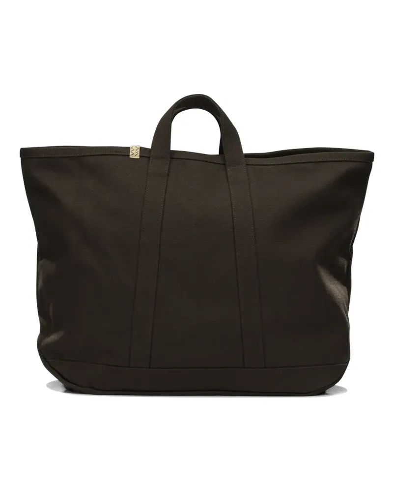 Visvim large Rime logo-detail cotton tote bag - Braun Braun