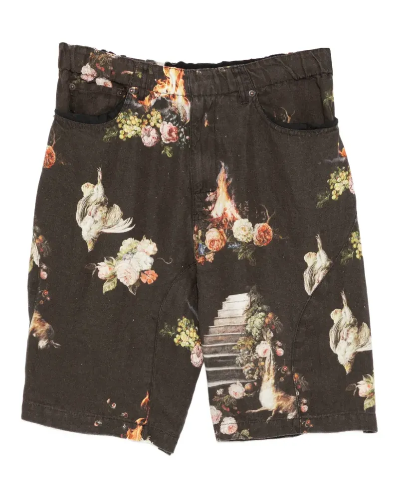 Undercover floral print shorts - Braun Braun