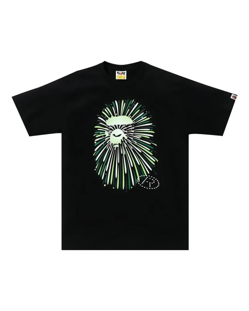 BAPE Ape Head Firework T-Shirt - Schwarz Schwarz