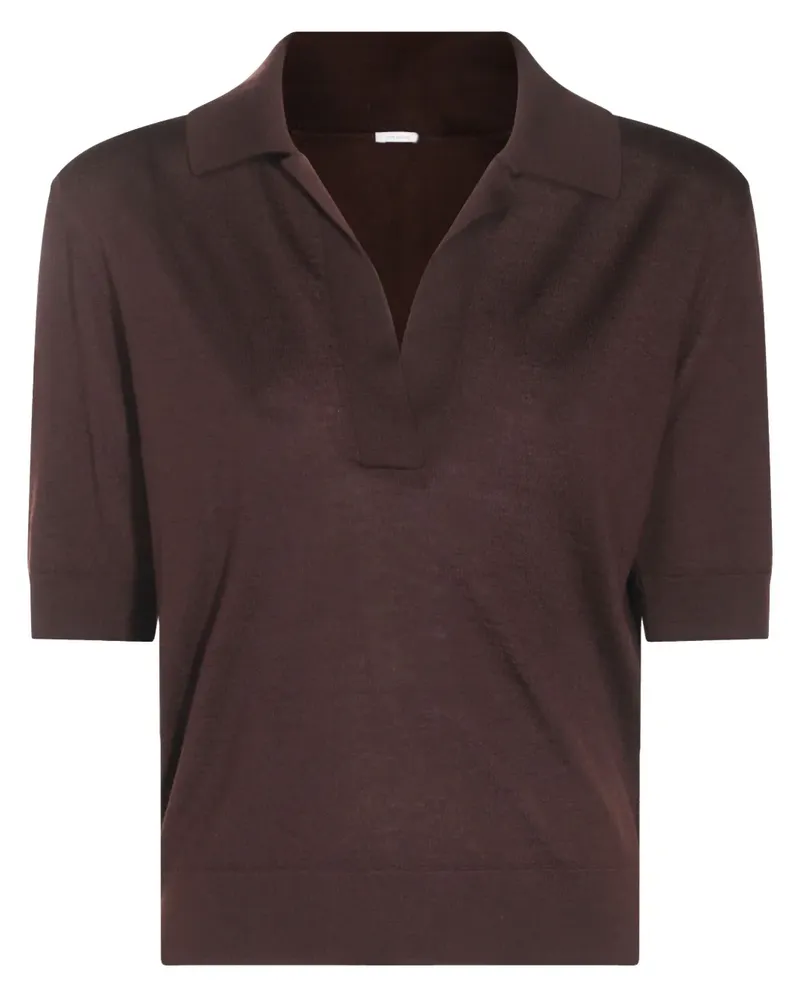 Malo Poloshirt mit V-Ausschnitt - Braun Braun