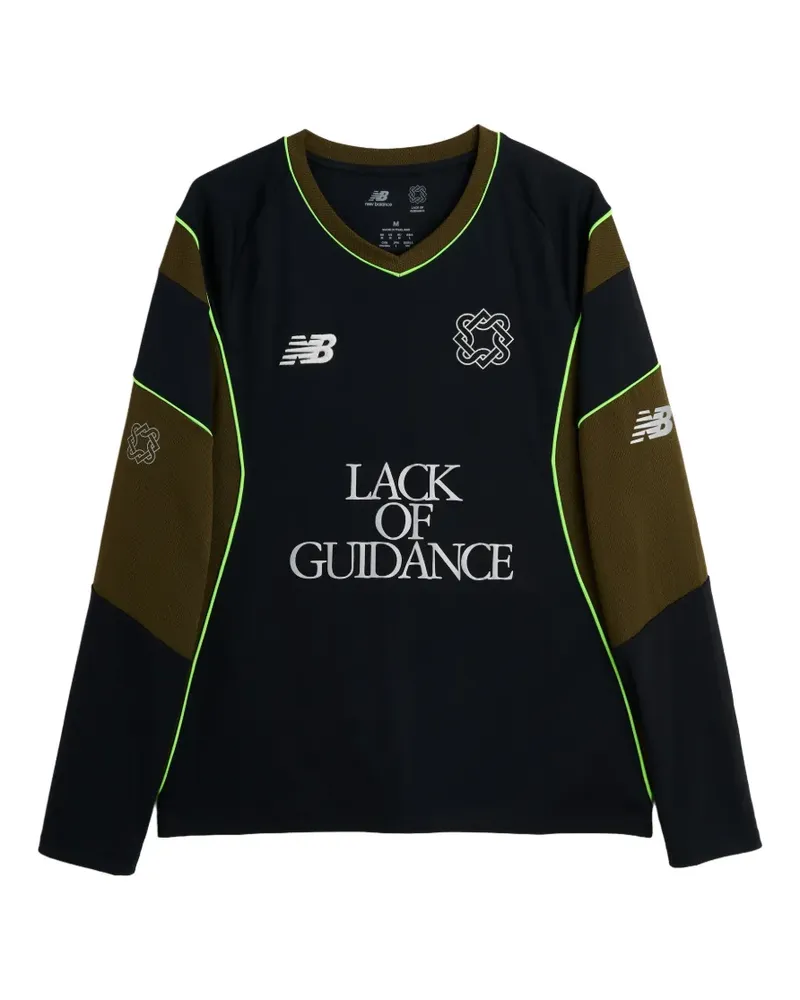 New Balance Lack Of Guidance panelled T-shirt - Schwarz Schwarz