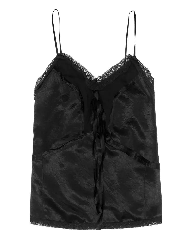 BIMBA Y LOLA Top mit Spitzenborte - Schwarz Schwarz