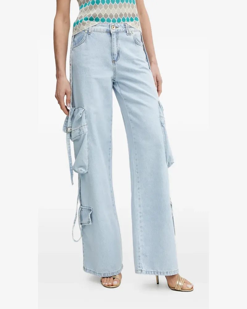 Fracomina flap pocket denim trousers - Blau Blau