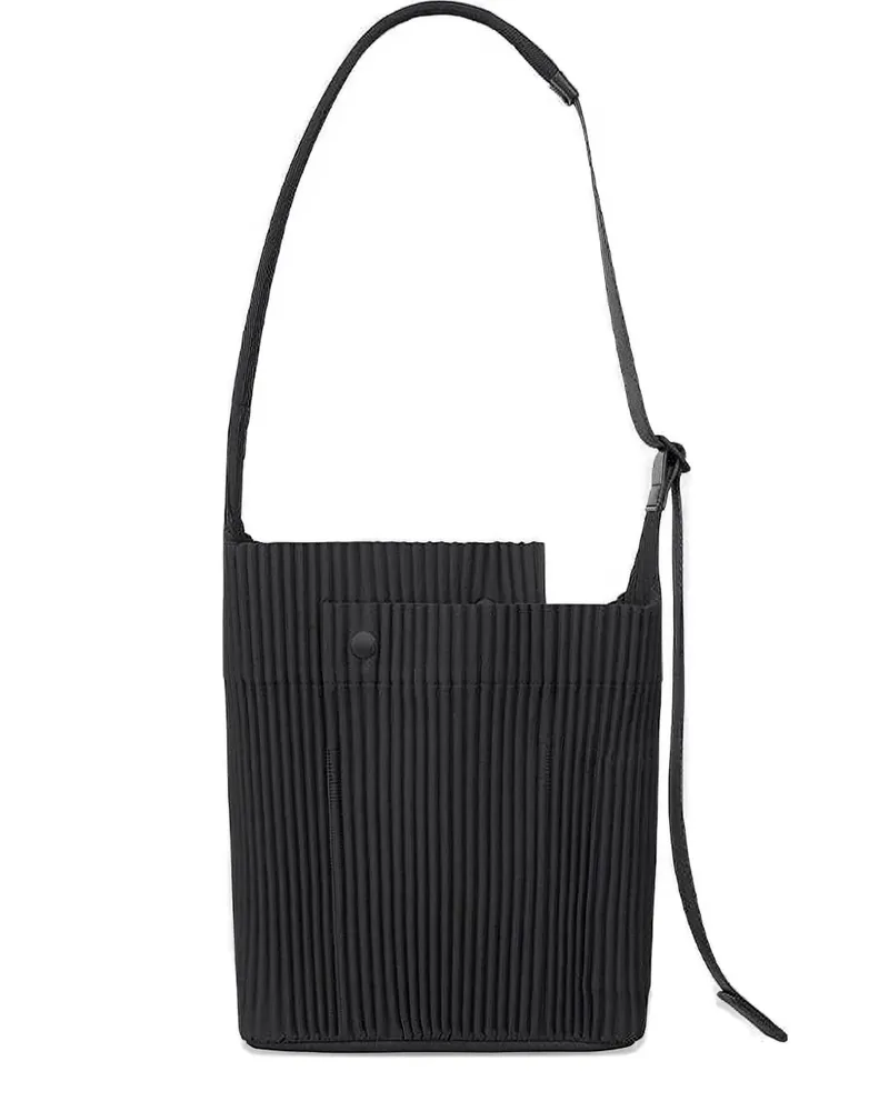 Issey Miyake Tote Bag mit Falten - Schwarz Schwarz