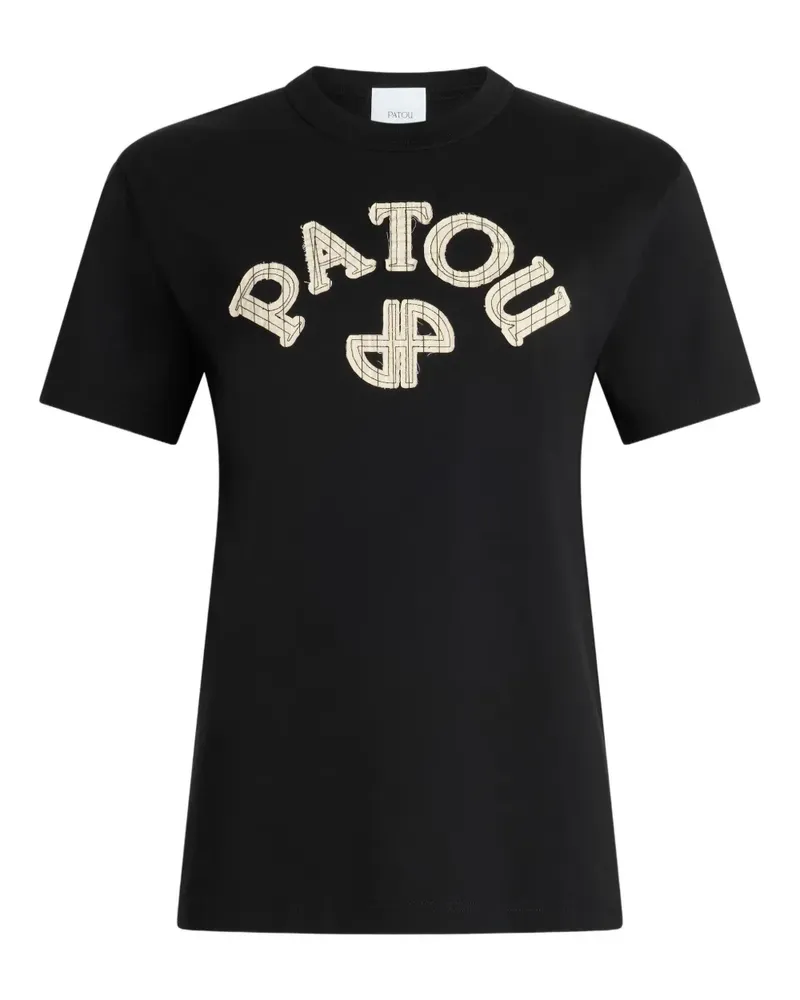 Patou T-Shirt mit Logo - Schwarz Schwarz
