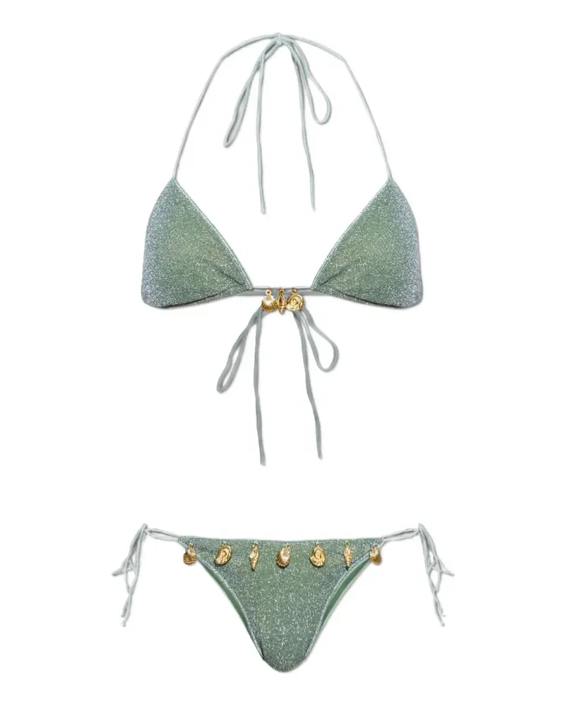 Oséree Lumiere Beads Bikini mit Anhänger - Grün Grün