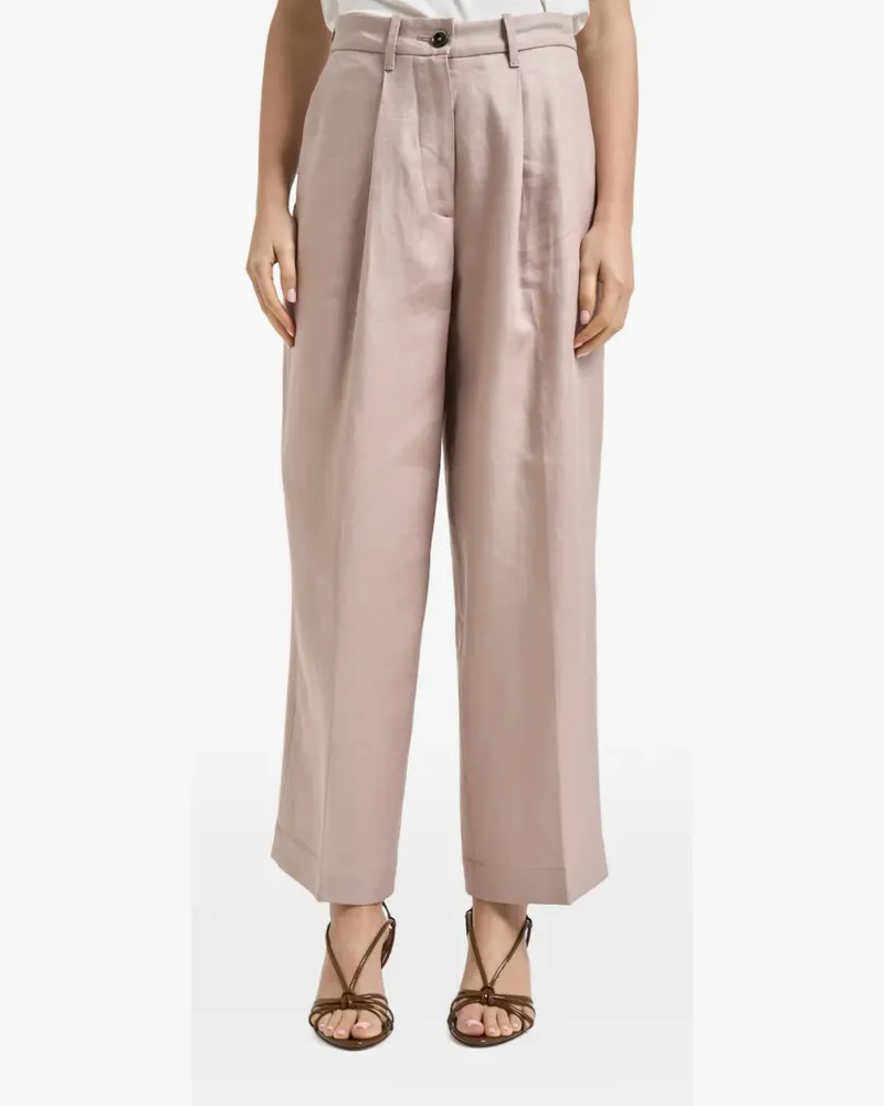 nine:inthe:morning Rubino wide-leg linen trousers - Nude Nude