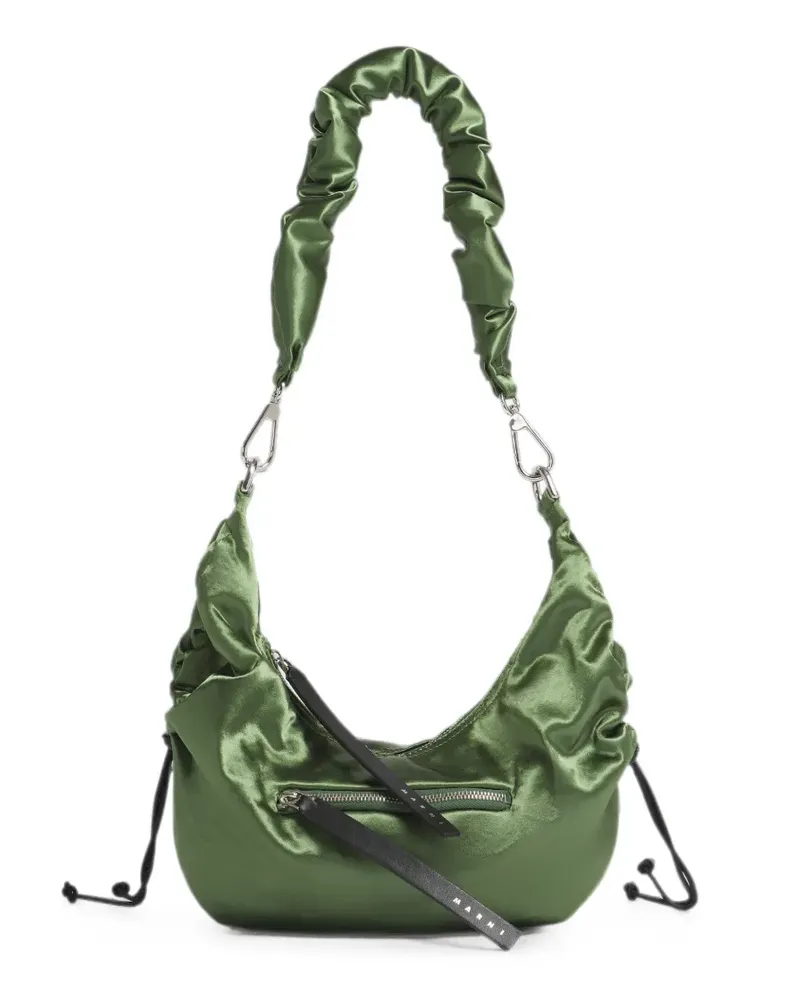 Marni Gesmokte Schultertasche - Grün Grün