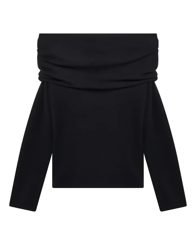 Max Mara Oberteil mit drapierten Schultern - Blau Blau