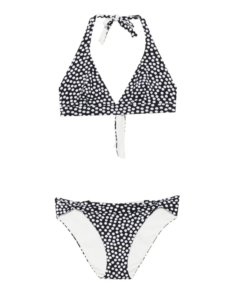 FISICO-Cristina Ferrari Neckholder-Bikini mit Polka Dots - Schwarz Schwarz