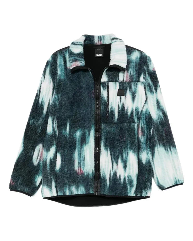 RAINS Jacke mit Batik-Print - Blau Blau