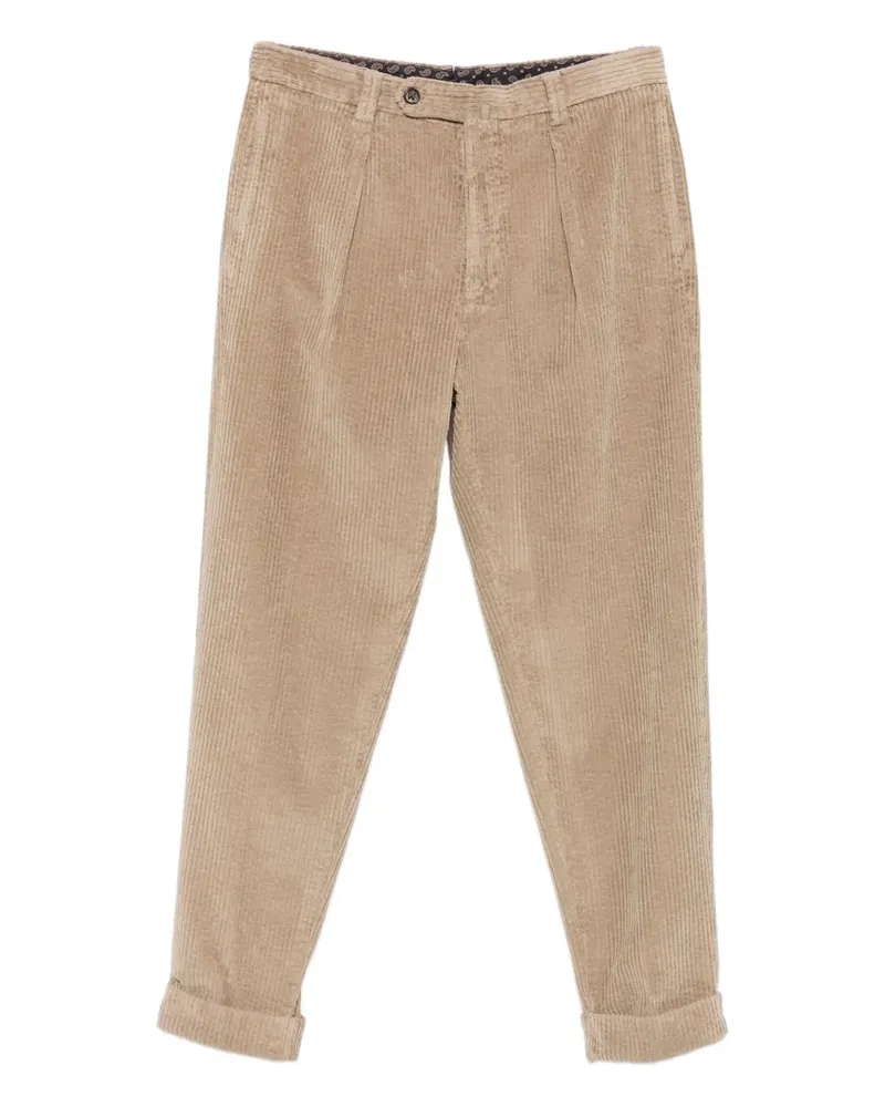 Berwich Hose aus Cord mit Falten - Nude Nude