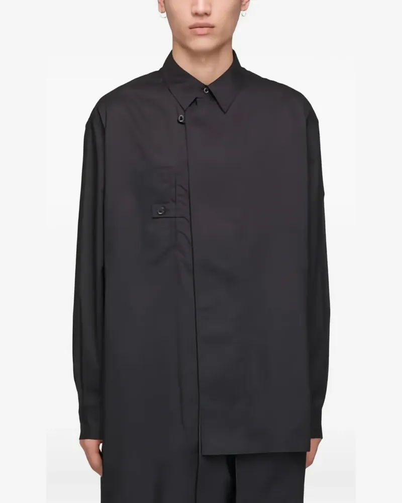 Y-3 Asymmetrisches Adaptive Hemd - Schwarz Schwarz