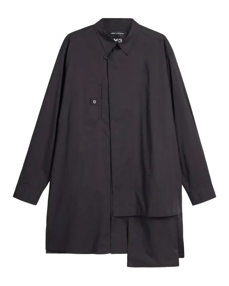 Y-3 Asymmetrisches Adaptive Hemd - Schwarz Schwarz