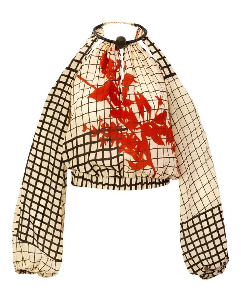 Silvia Tcherassi Elke floral blouse - Nude Nude