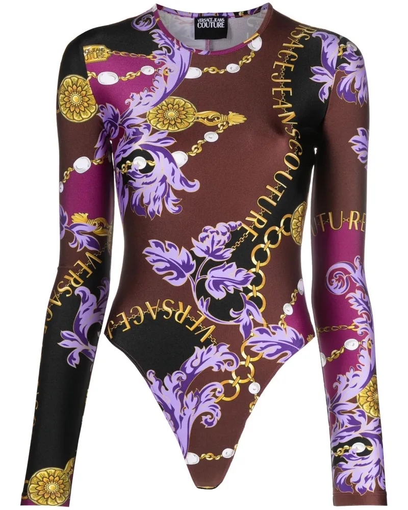 Versace Jeans Body mit Logo-Print - Braun Braun
