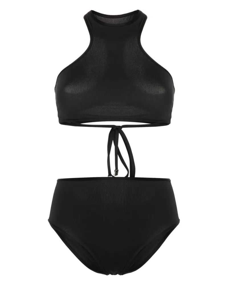 ATTICO Bikini mit Mesh-Einsatz Schwarz