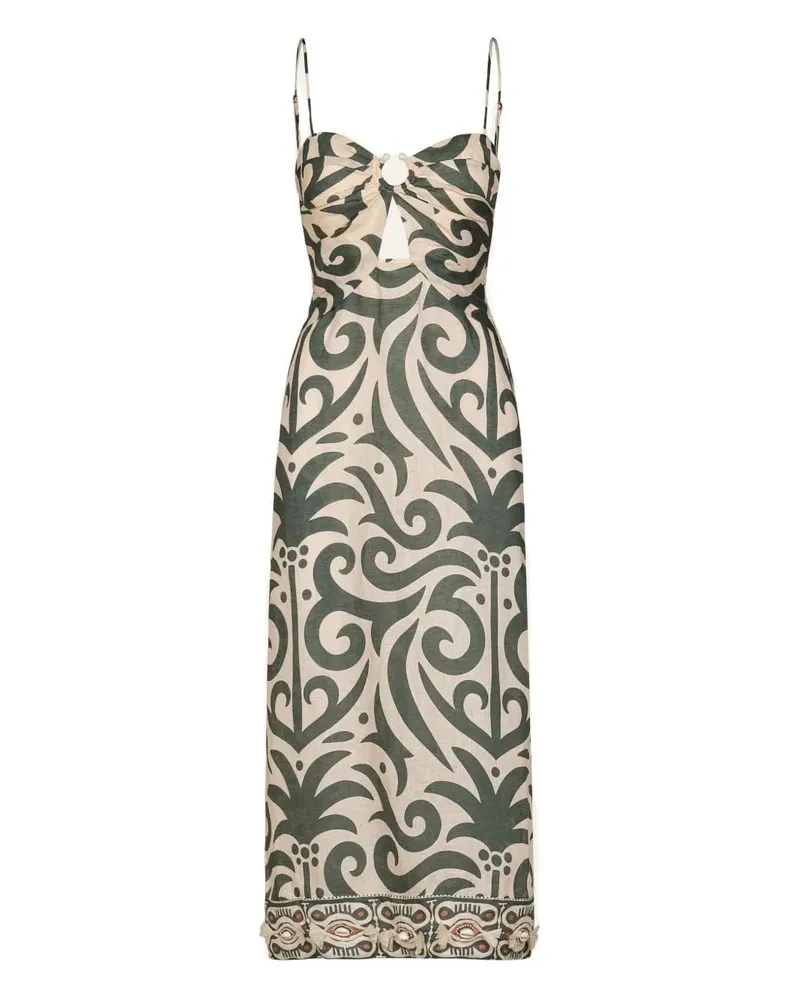 Johanna Ortiz Water Adventure Midikleid - Grün Grün