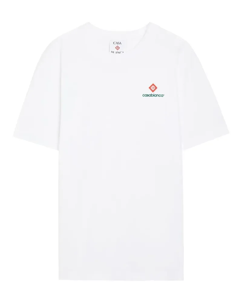 Casablanca Paris T-Shirt mit Logo-Print - Weiß Weiß