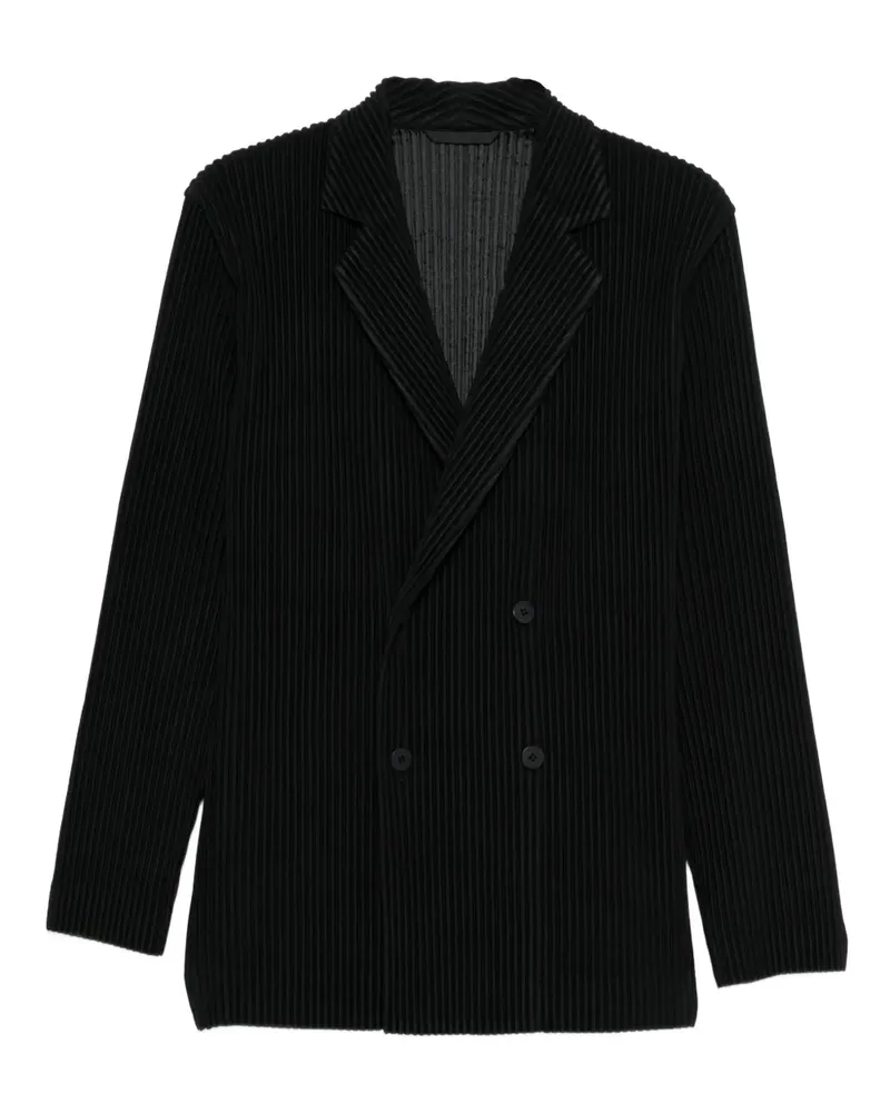 Issey Miyake Doppelreihiges Sakko - Schwarz Schwarz