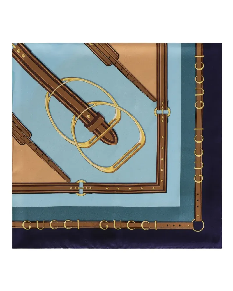 Gucci Schal mit Print - Blau Blau