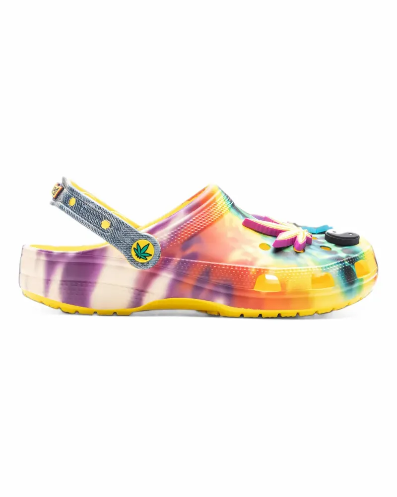 Crocs Half Baked Mules mit Batikmuster - Gelb Gelb