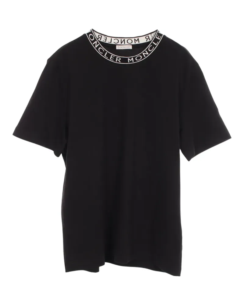 Moncler 2010s logo-neck T-shirt - Schwarz Schwarz