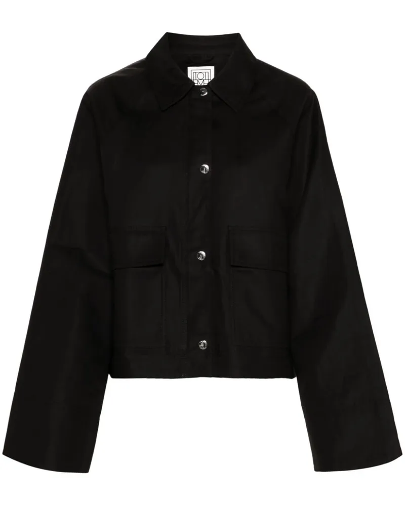 Totême Cropped-Jeansjacke - Schwarz Schwarz