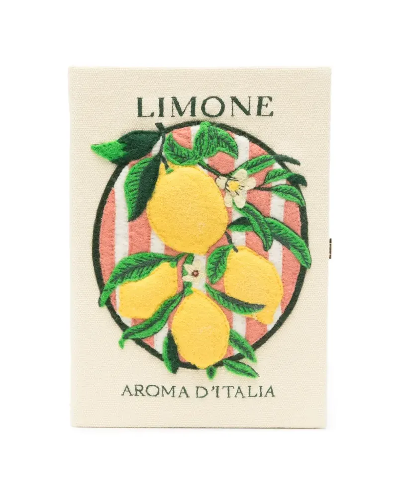 Olympia Le-Tan Aroma D'Italia embroidered clutch bag - Nude Nude