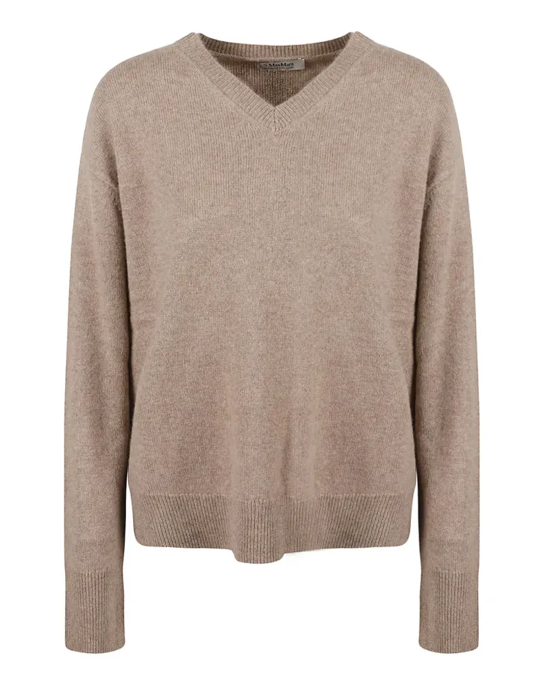 Max Mara Max Mara Pullover mit V-Ausschnitt - Nude Nude