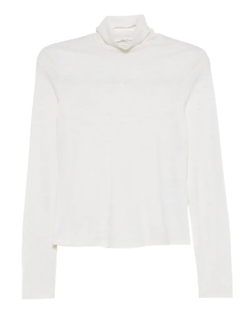 Patrizia Pepe T-Shirt aus Wolle mit Rollkragen - Nude Nude