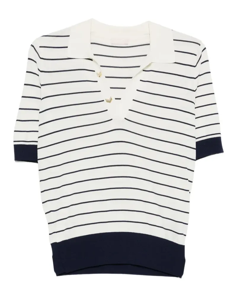 Liu Jo Gestreiftes Poloshirt - Nude Nude