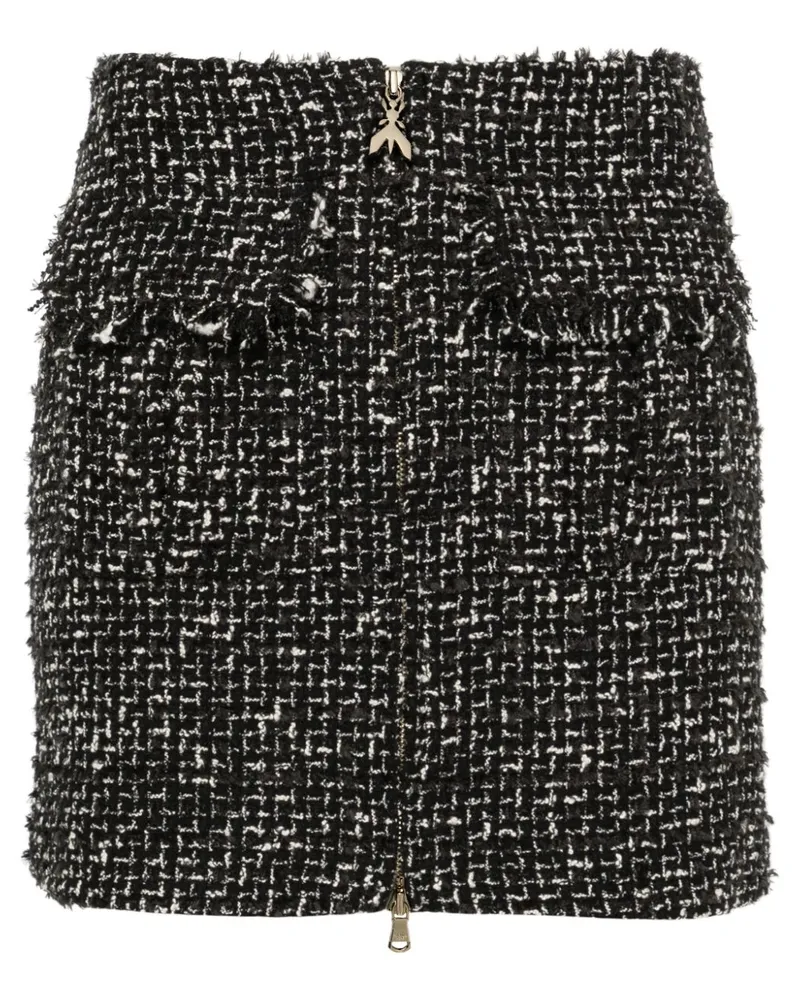 Patrizia Pepe Tweed-Minirock in A-Linie - Schwarz Schwarz