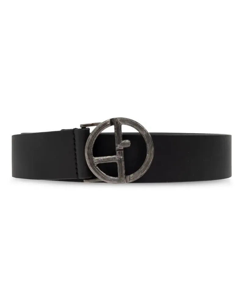 Giorgio Armani Gürtel mit GA-Logo - Schwarz Schwarz