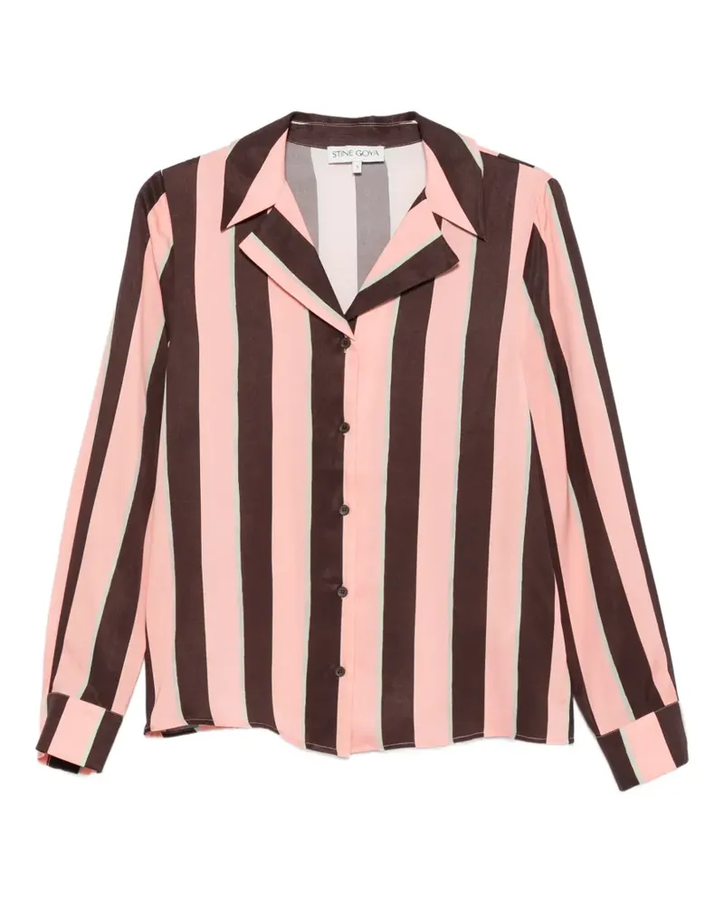 Stine Goya striped button-up shirt - Braun Braun