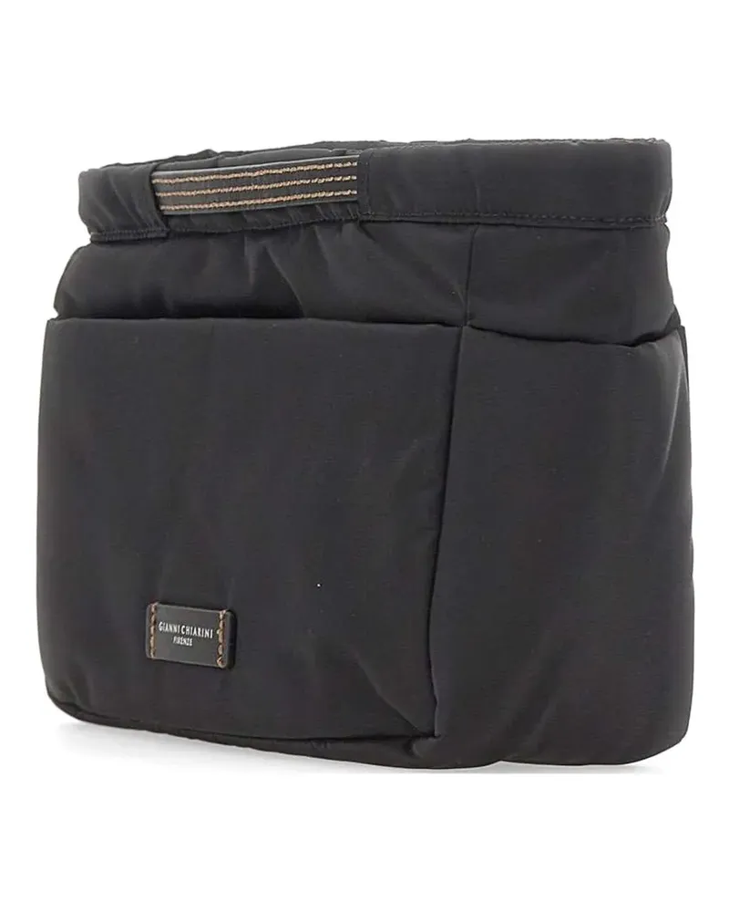 Gianni Chiarini BagsinBag leather-trim clutch bag - Schwarz Schwarz