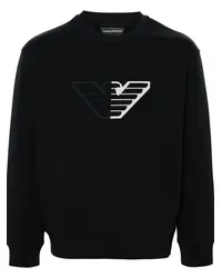 Emporio Armani Sweatshirt mit Logo-Prägung Blau