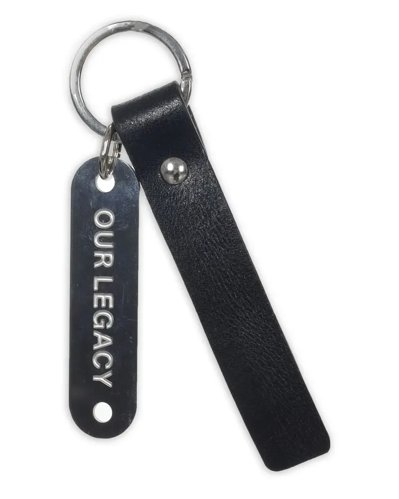 Our Legacy logo-lettering keyring - Schwarz Schwarz
