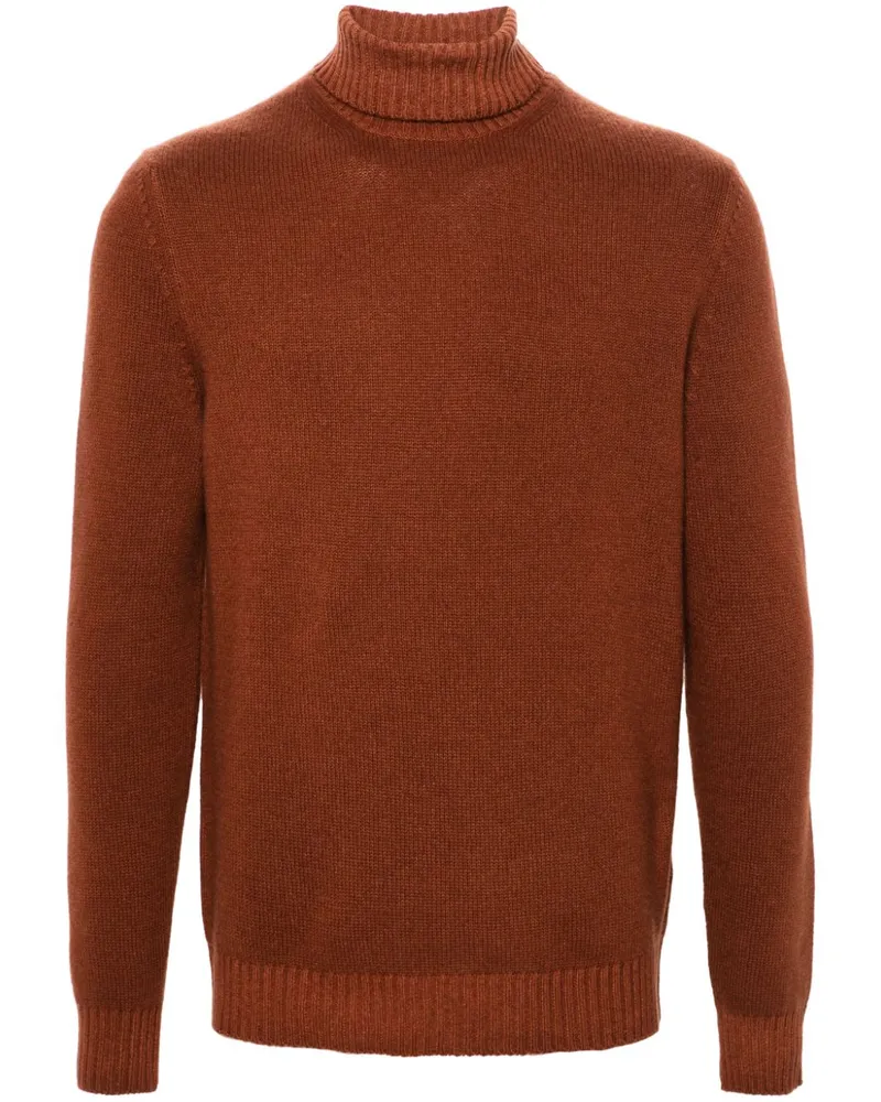 Malo Pullover mit Rollkragen Orange