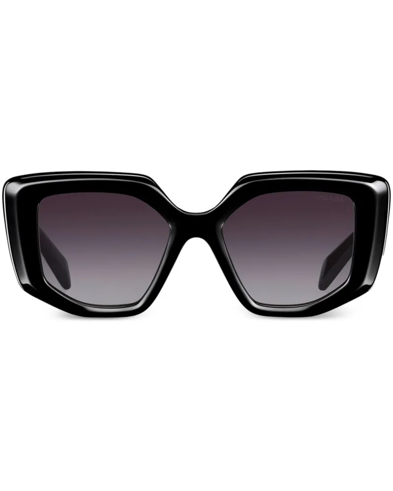 Prada Sonnenbrille mit Oversized-Gestell - Schwarz Schwarz